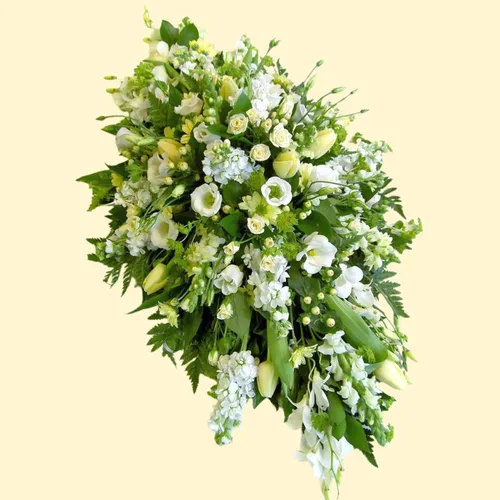 Classic White Casket Spray
